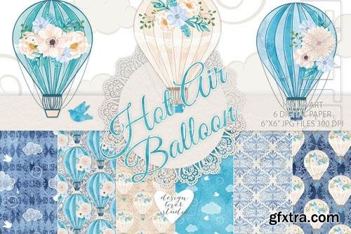 Hot air balloon blue pack