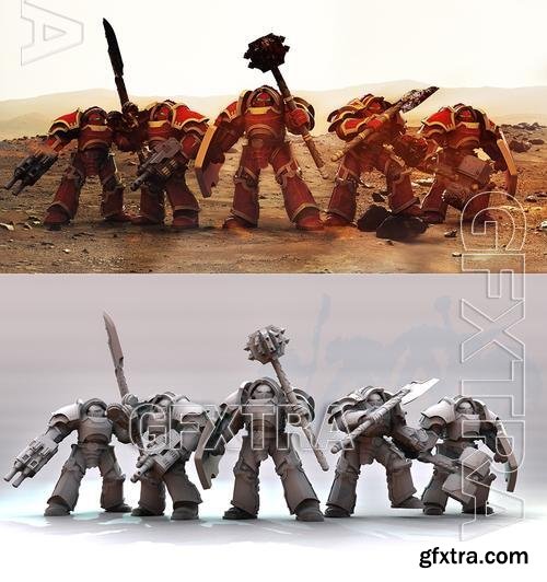 Terran Warhosts - Heavy Paragon Armour &ndash; 3D Print Model