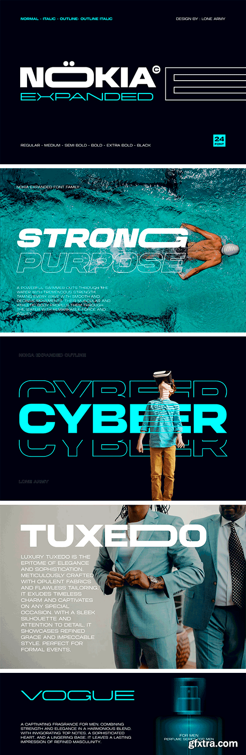 Nokia Expanded Font Family