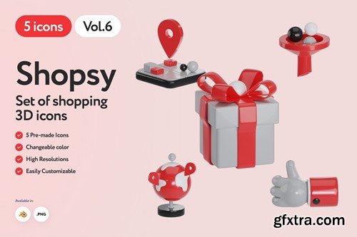 Shopsy - 3D Shopping Icons Vol.6 8DF3HHX