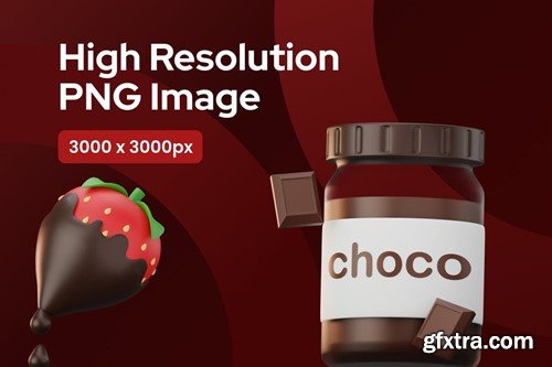 3D Icon World Chocolate Day Illustration Colection WZDSBGP