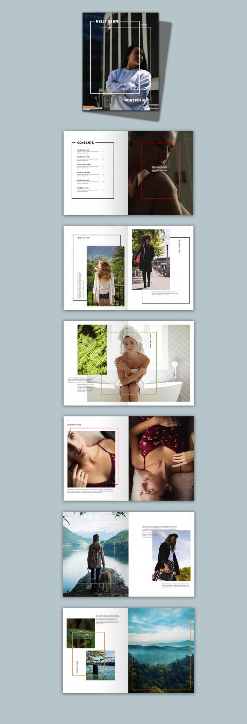 Portfolio Layout with Rectangular Design Elements 299820020