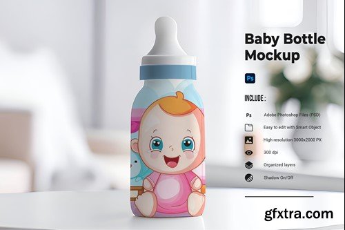 Baby Bottle Mockup F3W89CV