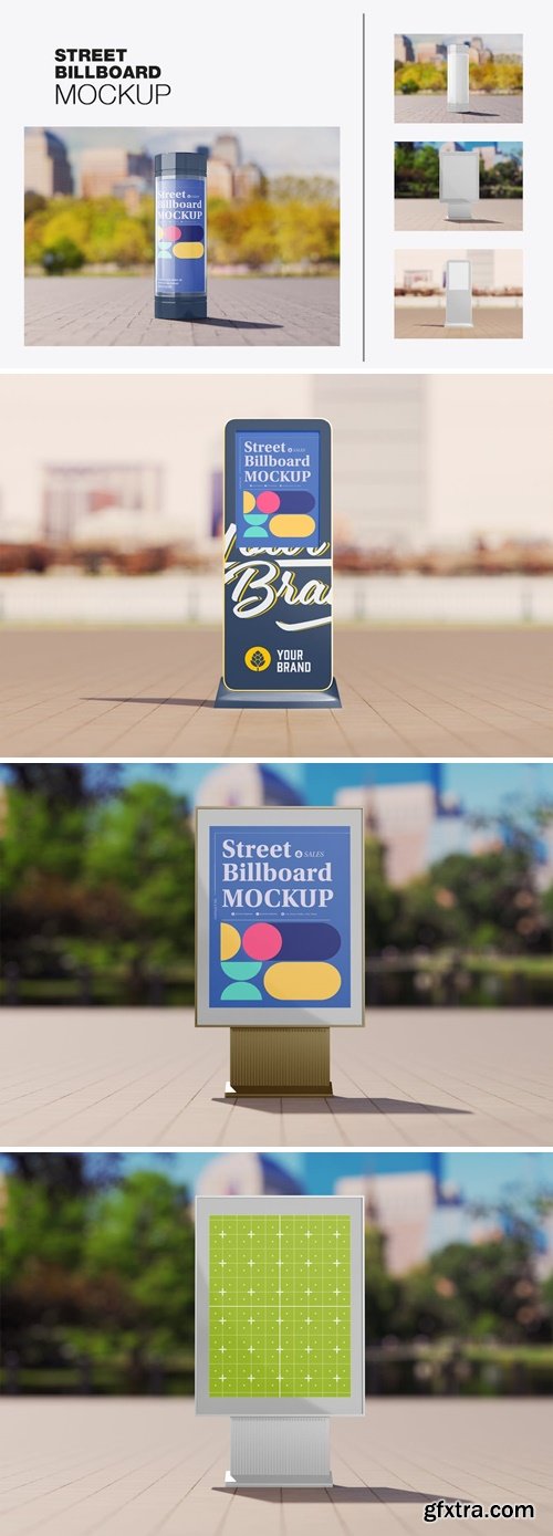 Outdoor Kiosk Advertisement Mockup VAPFP74