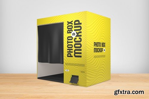 Photo Booth Box With Photo Collage Mockup L9R7733