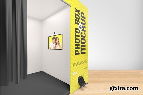 Photo Booth Box With Photo Collage Mockup L9R7733