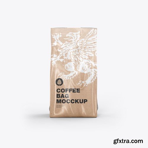 Set Kraft Paper Coffee Bag Mockup EY2ST2B