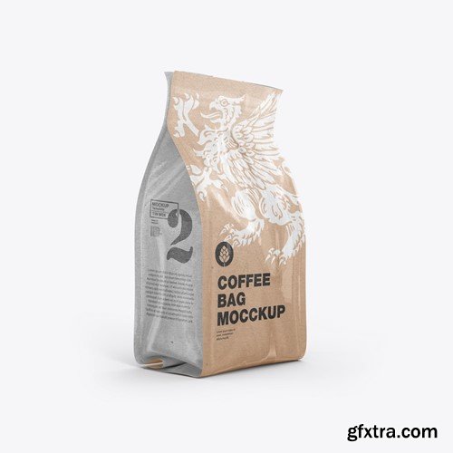 Set Kraft Paper Coffee Bag Mockup EY2ST2B