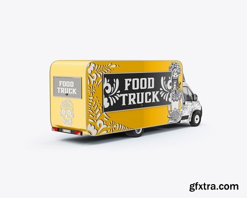 Food Truck Caravan Mockup GKG6TVM