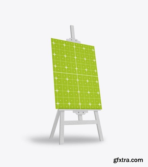 set Painting Easel Mockup N93KQ8N