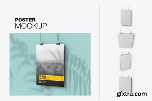 Vertical Hanging Poster Mockup 9LRGMEV