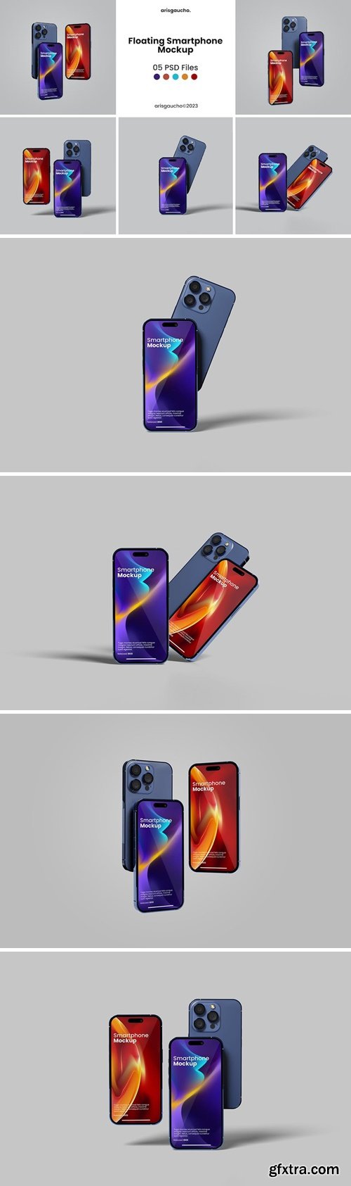 Floating Smartphone Mockup V2 8R8FLZY