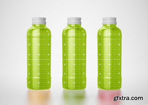 Set of 3 Juice Bottle Mockup V352H2W