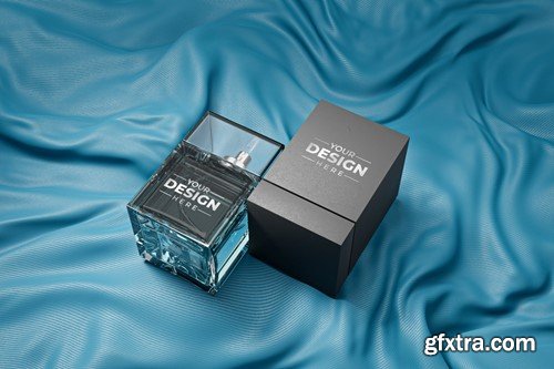 Perfume With Box Mockup 938CA6J