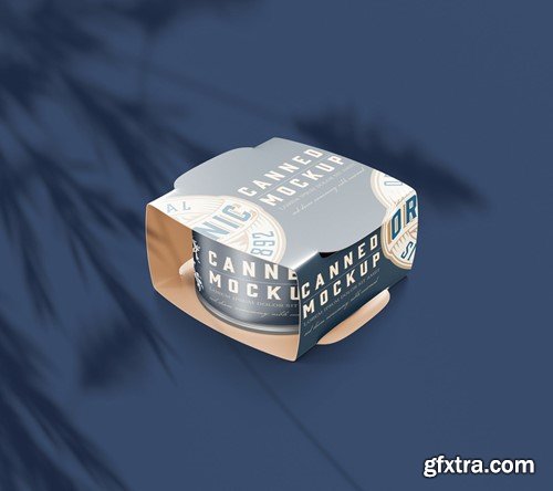 Single Can with Packaging Mockup BKMBLYF