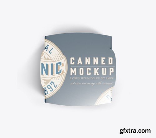 Single Can with Packaging Mockup BKMBLYF