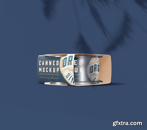 Single Can with Packaging Mockup BKMBLYF