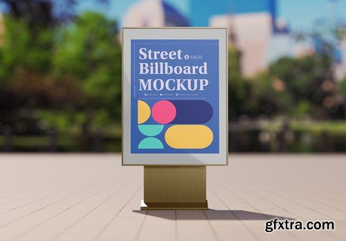 Outdoor Kiosk Advertisement Mockup VAPFP74