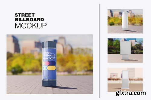 Outdoor Kiosk Advertisement Mockup VAPFP74