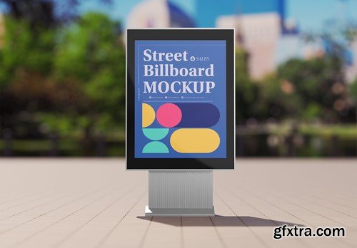 Outdoor Kiosk Advertisement Mockup VAPFP74