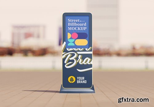 Outdoor Kiosk Advertisement Mockup VAPFP74