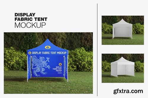 Nature Scene with Fabric Display Tent Mockup ZSAJS8A