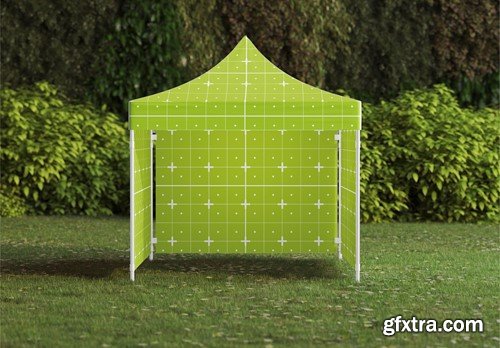 Nature Scene with Fabric Display Tent Mockup ZSAJS8A