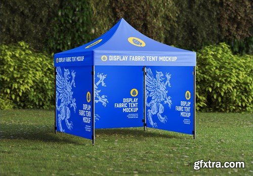 Nature Scene with Fabric Display Tent Mockup ZSAJS8A