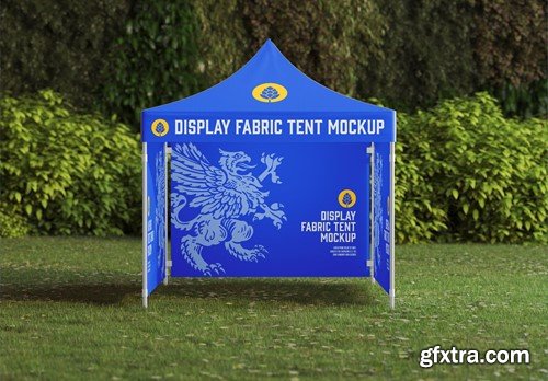 Nature Scene with Fabric Display Tent Mockup ZSAJS8A