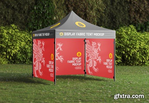 Nature Scene with Fabric Display Tent Mockup ZSAJS8A