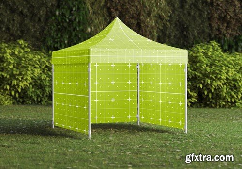 Nature Scene with Fabric Display Tent Mockup ZSAJS8A