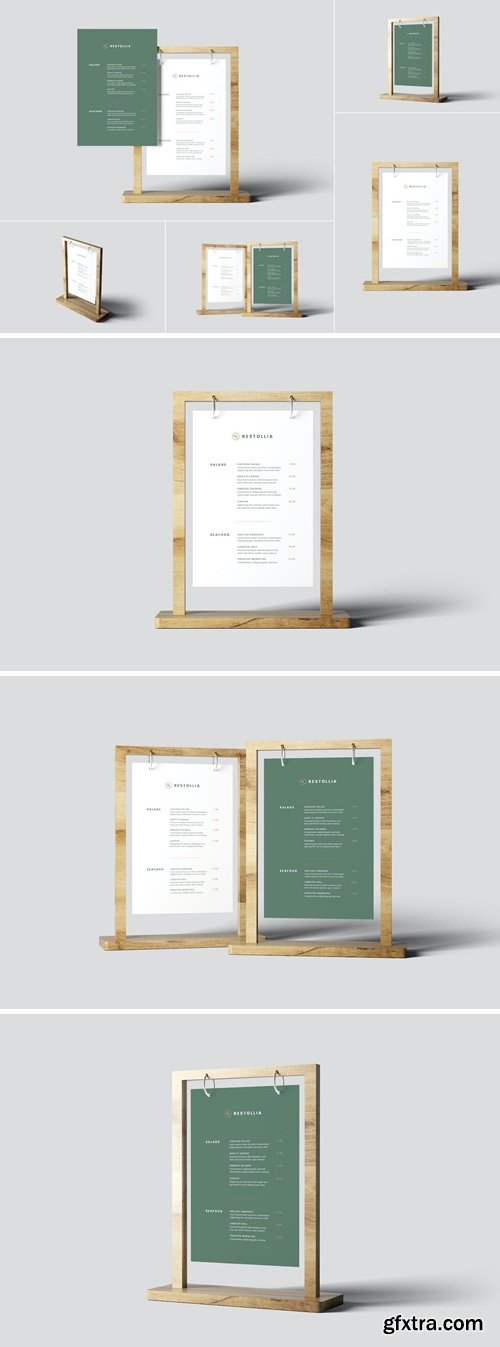 Table Menu Mockups 4FQJRVV