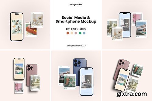 Social Media and Smartphone Mockup LZY3C4T