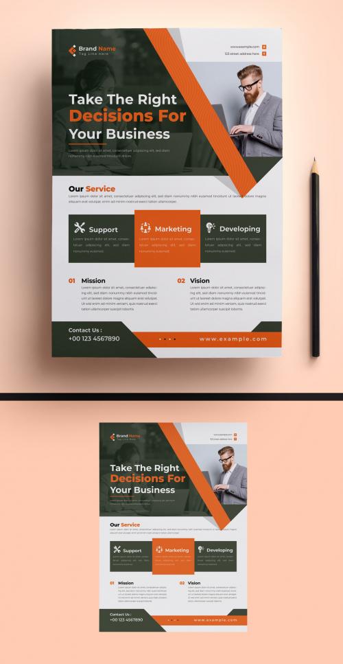 Right Decisions Business Flyer Design Template 582941971