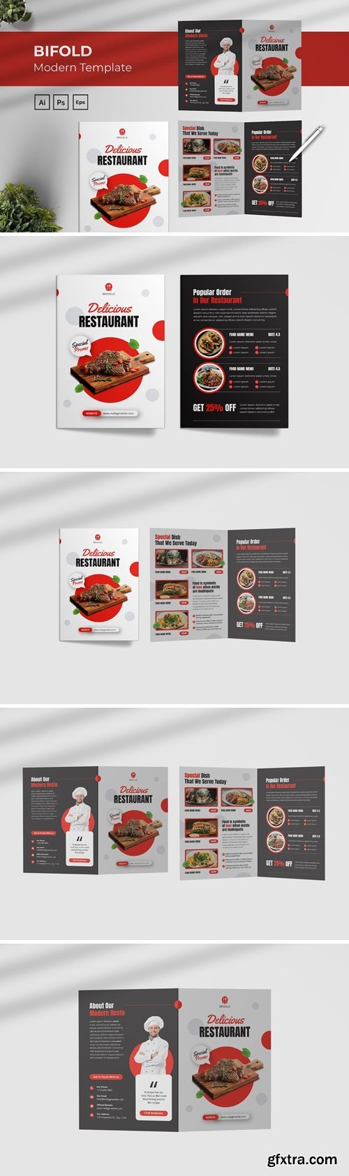 Food Promotion Bifold Brochure HW3GPYS