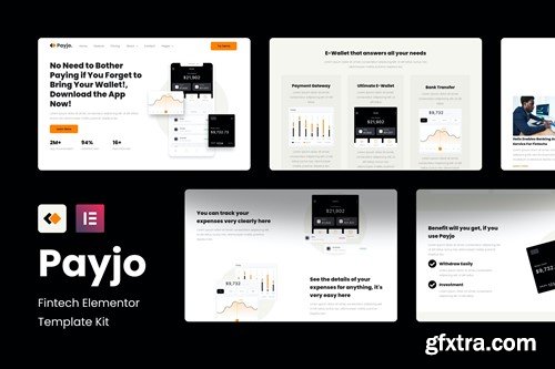 Payjo - Fintech Elementor Template Kit EAYBHE6