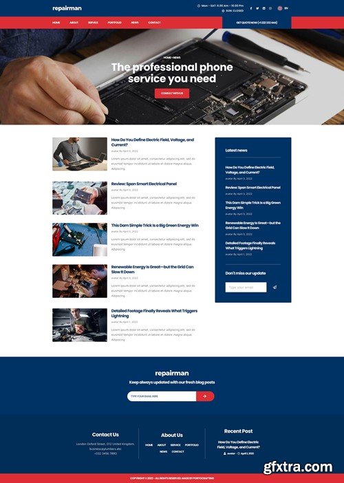 Repairman - Gadget Repair & Service Elementor Template Kit FVA2393