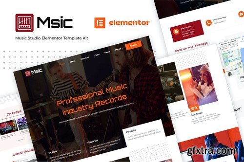 Msic - Music Studio Elementor Template Kit E9ZBNBR