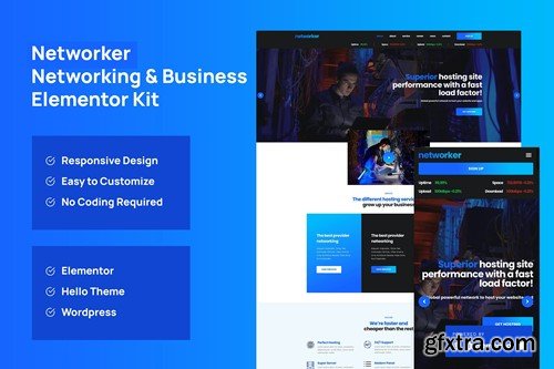 Networker - Business Services & Hosting Services Elementor Template Kit ULZHYMV