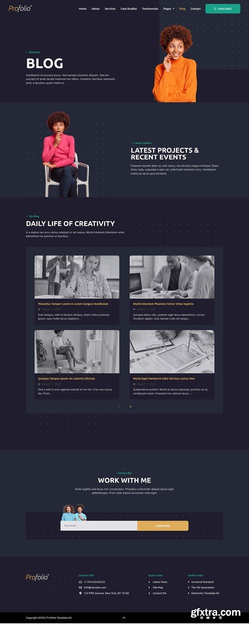 Profolio - CV Resume Portfolio Elementor Template Kit 2WL9V6V