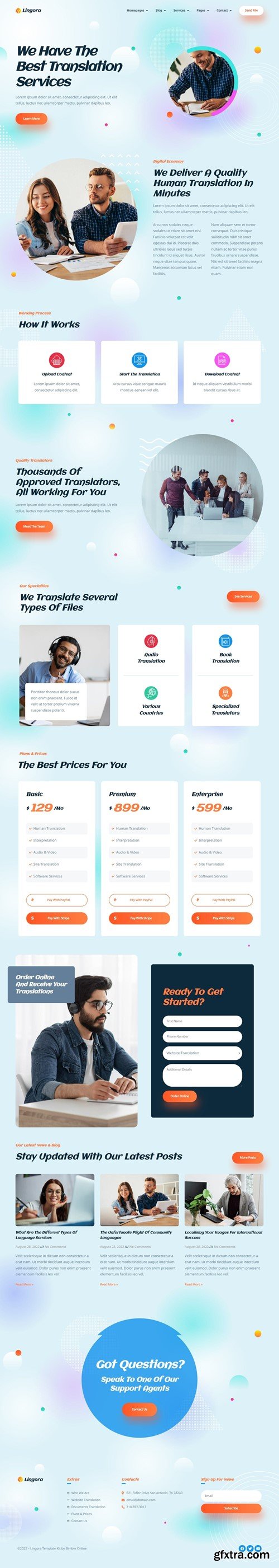 Lingora - Online Translation Services Elementor Template Kit S8YHE5G