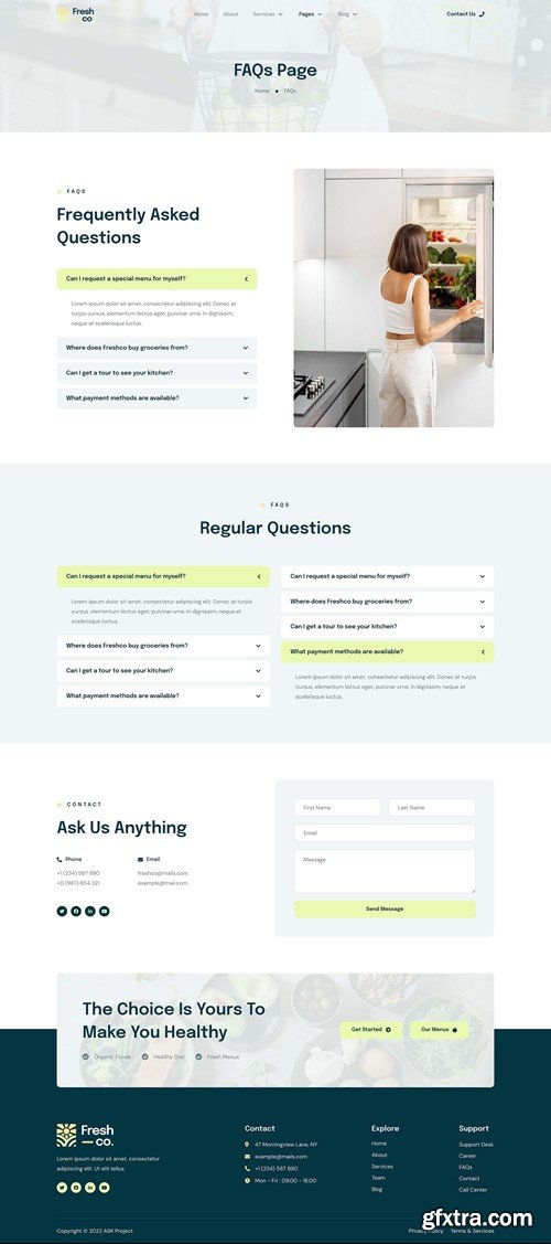 Freshco - Healthy Food & Nutrition Service Elementor Template Kit 4Y38HD8