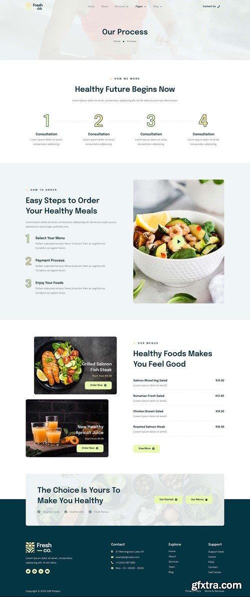 Freshco - Healthy Food & Nutrition Service Elementor Template Kit 4Y38HD8