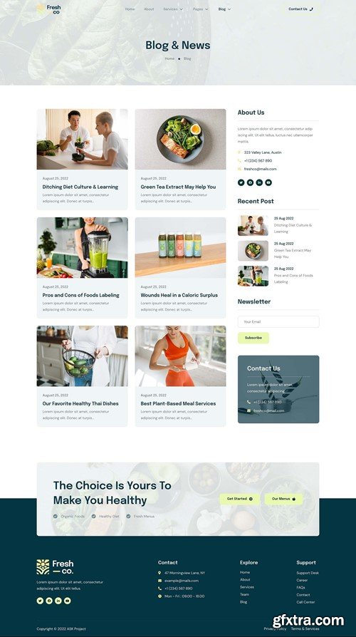 Freshco - Healthy Food & Nutrition Service Elementor Template Kit 4Y38HD8