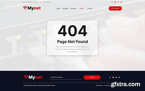 Mynet - Broadband & Internet Service Provider Elementor Template Kit 6Y92SXT