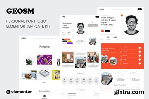 Geosm - Personal Portfolio Elementor Template Kits QNJ88QG