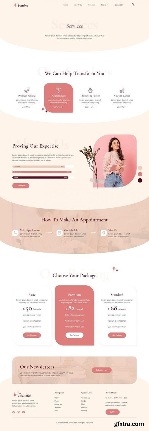 Femine - Feminine Life Coach Elementor Template Kit FNRZAH8