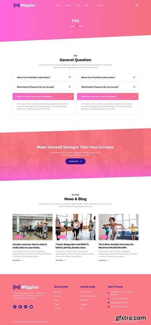 Wigglez – Aerobic & Zumba Studio Elementor Template Kit QDJ8TVR