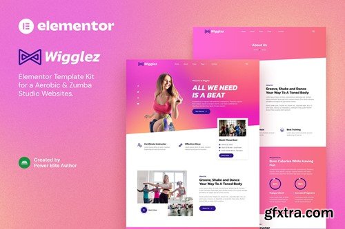 Wigglez – Aerobic & Zumba Studio Elementor Template Kit QDJ8TVR