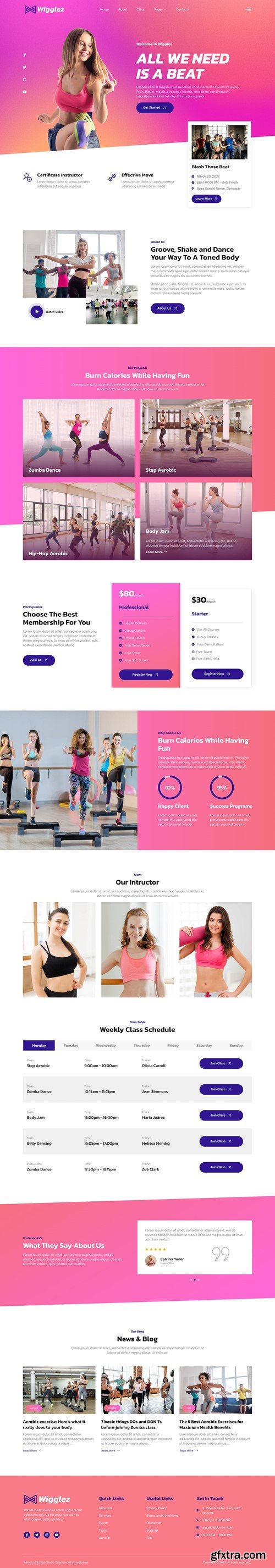 Wigglez – Aerobic & Zumba Studio Elementor Template Kit QDJ8TVR